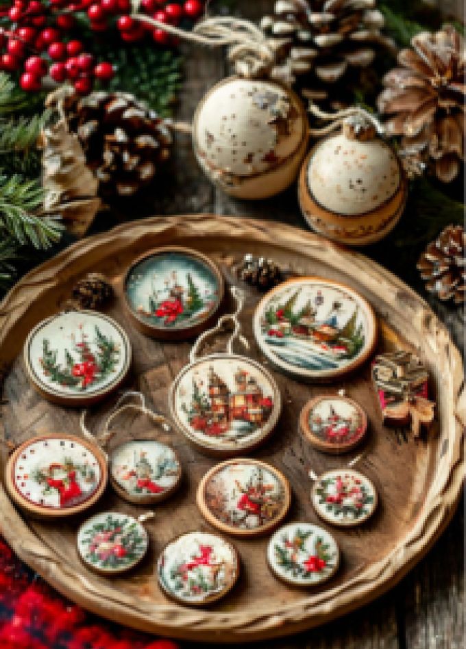 Новогодняя игрушка в технике декупаж. Мастер-класс